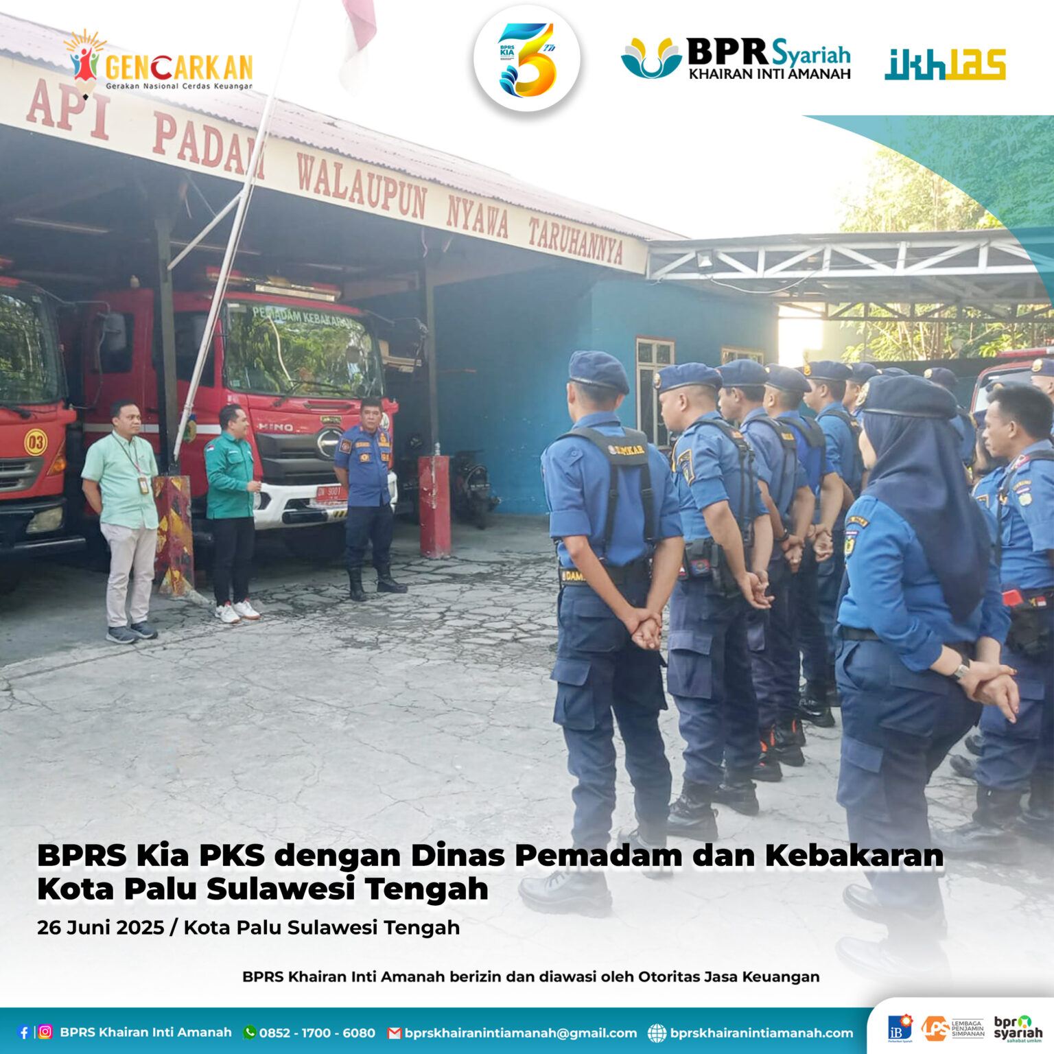 penandatanganan pks bersa,a pns dan p3k dinas pemadam kebakaran kota palu