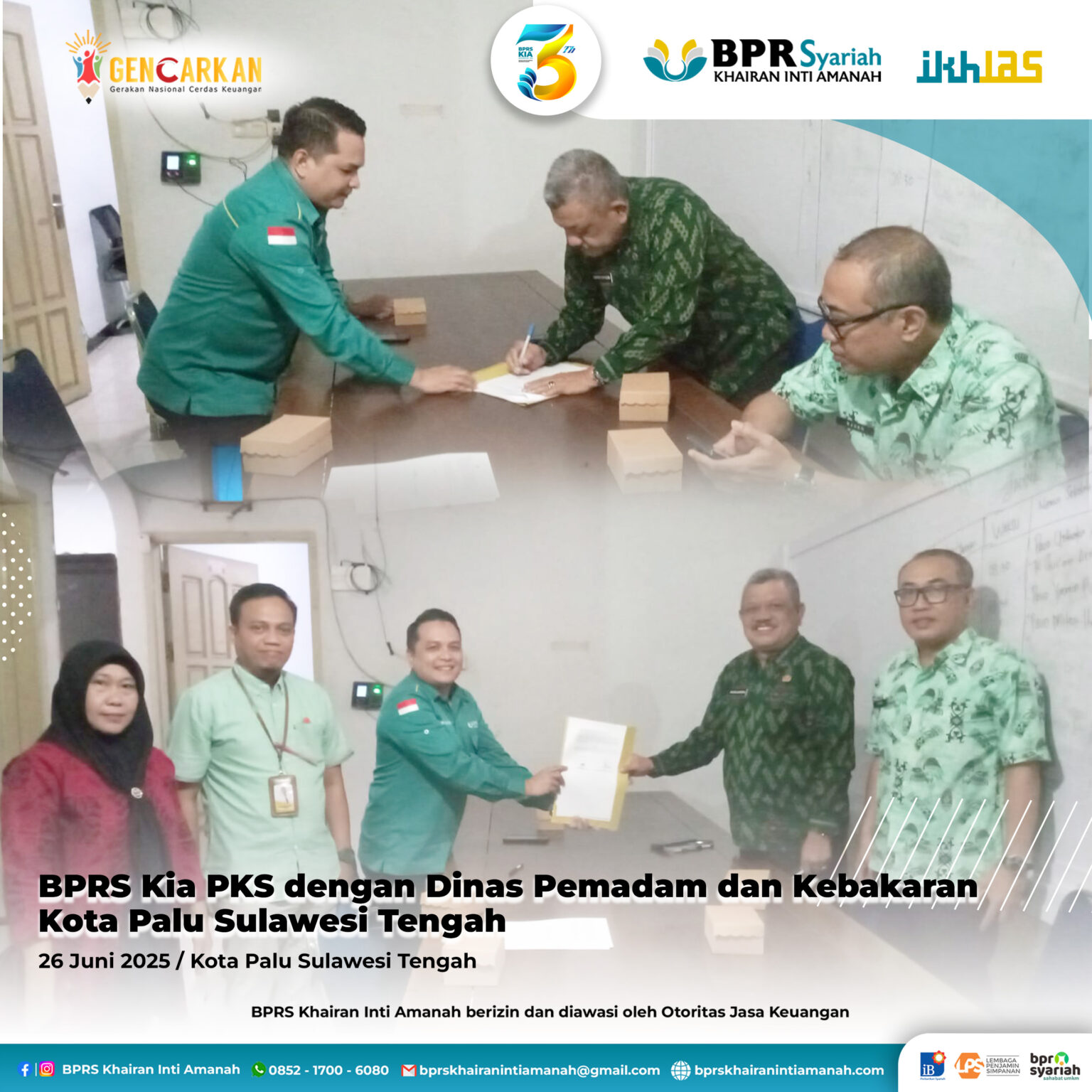 penandatanganan pks bersa,a pns dan p3k dinas pemadam kebakaran kota palu 2